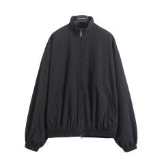 BLCG Back Gothic Flame Letter Print Jacket