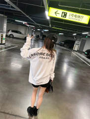 1:1 Quality CH USA Gothic Back Print White Long Sleeve T-Shirt