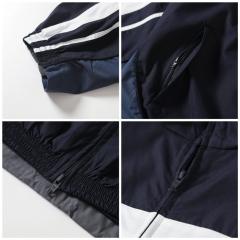 BLCG Stand Collar Striped Zip Windbreaker & Wide Leg Side Stripe Pants Tracksuit Jacket & Pants