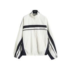 BLCG Stand Collar Striped Zip Windbreaker & Wide Leg Side Stripe Pants Tracksuit Jacket & Pants