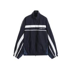BLCG Stand Collar Striped Zip Windbreaker & Wide Leg Side Stripe Pants Tracksuit Jacket & Pants
