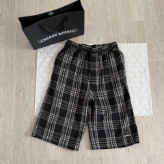 1:1 Top Quality CH Plaid Wide Leg Bermuda Shorts
