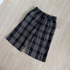 1:1 Top Quality CH Plaid Wide Leg Bermuda Shorts