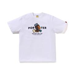 Bape Ape Head Red Star Lightning Camo Print T-Shirt Black White