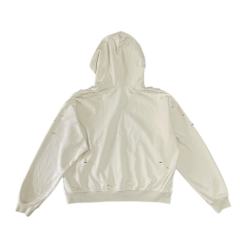 SATOSHI NAKAMOTO Vintage Washed Off White SATOSHI NAKAMOTO Zip Hoodie