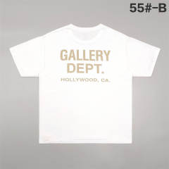 1:1 Top Quality Gallery Dept White Tee Hollywood CA Front & Back Beige Logo T-shirt