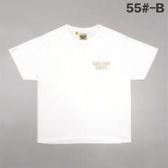 1:1 Top Quality Gallery Dept White Tee Hollywood CA Front & Back Beige Logo T-shirt