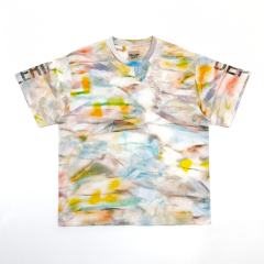 1:1 Top Quality Gallery Dept Washed Grey Paint Splatter Pocket Tee Dépt de la Galerie Yellow Logo T-shirt