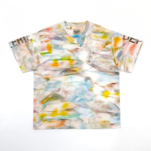 1:1 Top Quality Gallery Dept Washed Grey Paint Splatter Pocket Tee Dépt de la Galerie Yellow Logo T-shirt