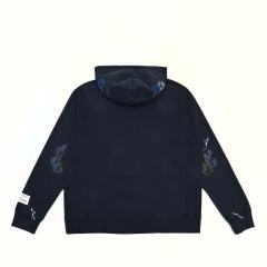 1:1 Top Quality Gallery Dept Paint Splatter Logo Hoodie, Vintage Washed Black Pullover Hooded Sweatshirt