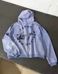 ERD Distressed Letter Print Raglan Zip Hoodie