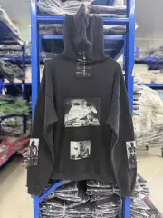 ERD Washed Panel Graphic Zip Hoodie