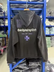 ERD Washed Patch Letter Print Hoodie