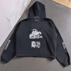 ERD Washed Portrait Applique Zip Hoodie