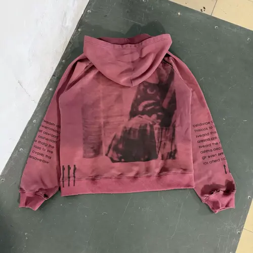 ERD Washed Graphic Distressed Pullover Hoodie