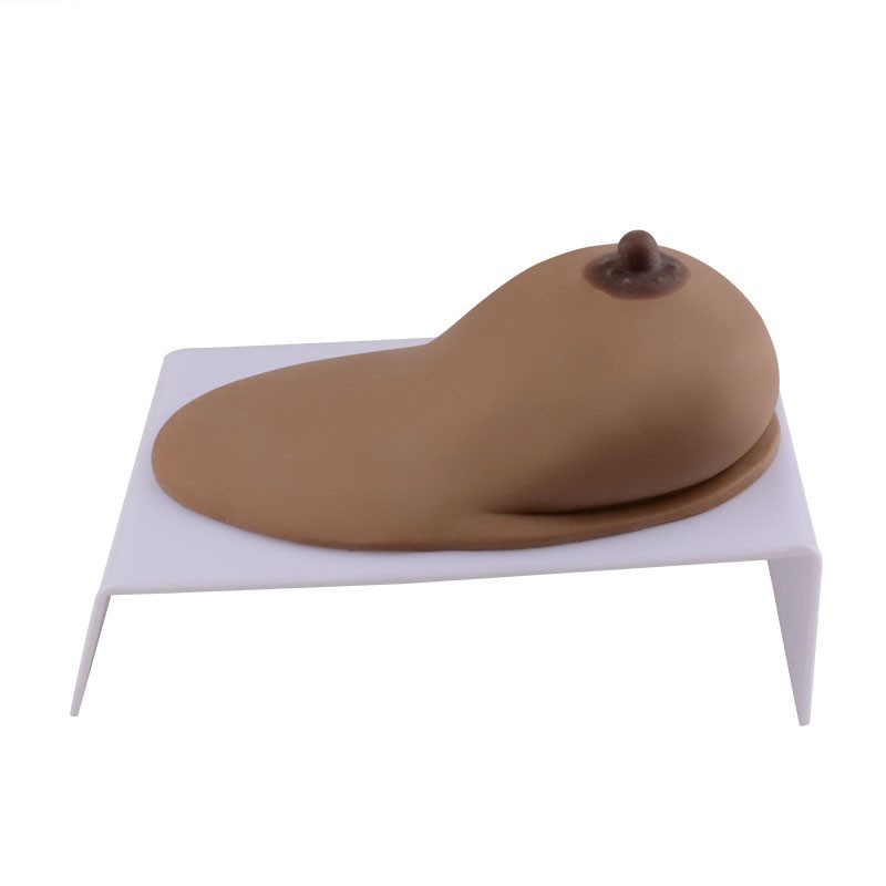 Silicone Breast Model for Education, Dark Brown