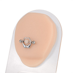 Silicone Nipple Piercing Practice Model (Boys/Girls) with Stand
