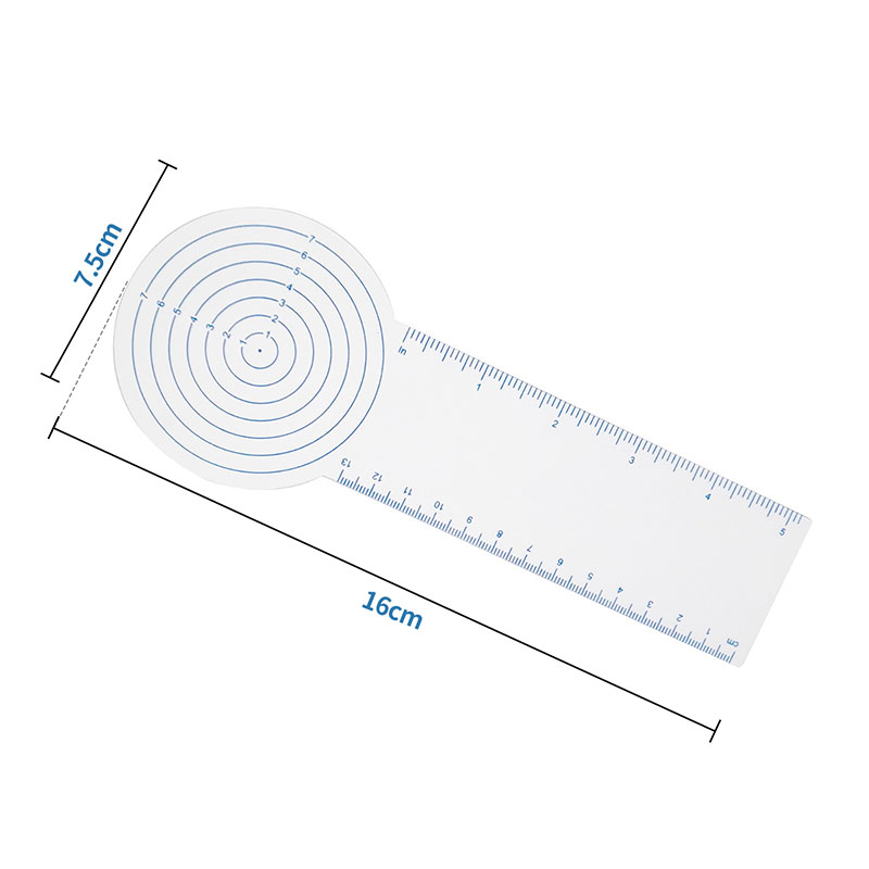2 in 1 Wound Measurement & Plastic Straight Ruler