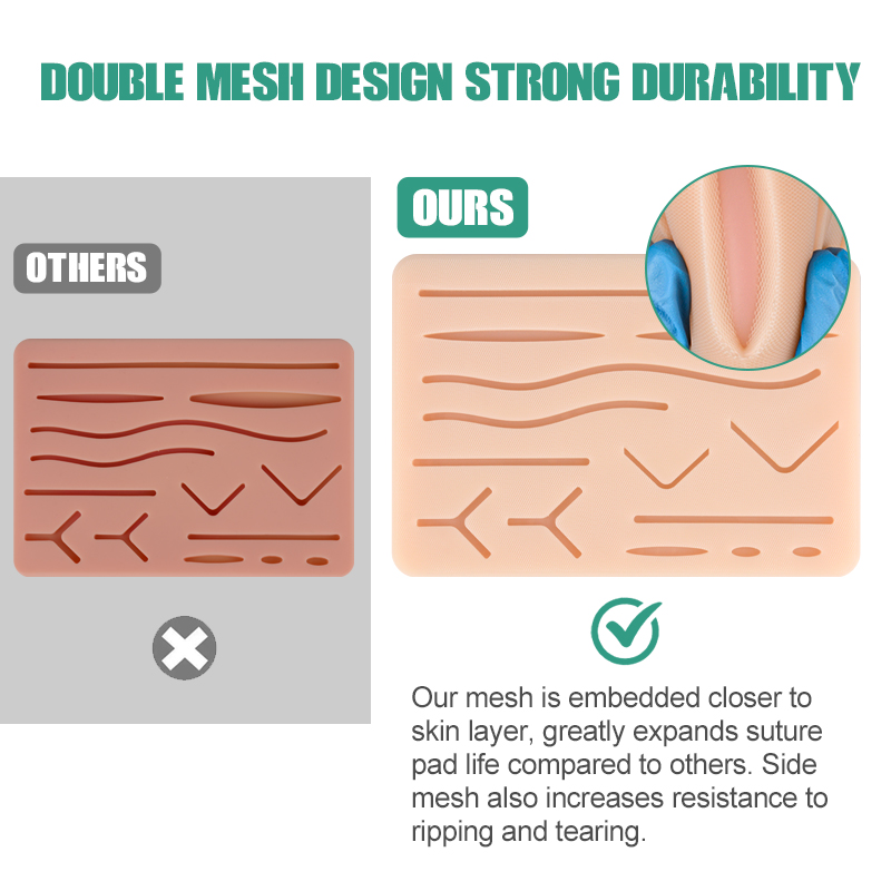 Double Mesh Suture Practice Pad for Suture Skill Training