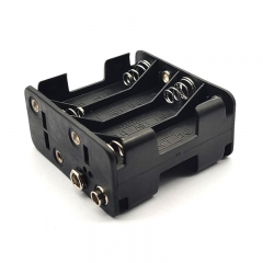 Back to Back 8AA Battery Holder With Wire Leads 9V Snap Connector