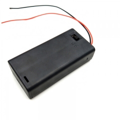2 AA Battery Holder with Switch, 3V AA Battery Holder Case with Wire Leads and ON/Off Switch