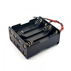 8*AAA Battery Box Holder Back To Back 12V Battery Holder With Wire Leads