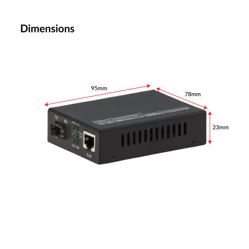 MESILIX 1000M Fiber to RJ45 Media Converter | MS-XA-MSL810SFP
