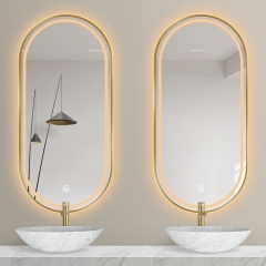 Monarch gold bathroom mirror