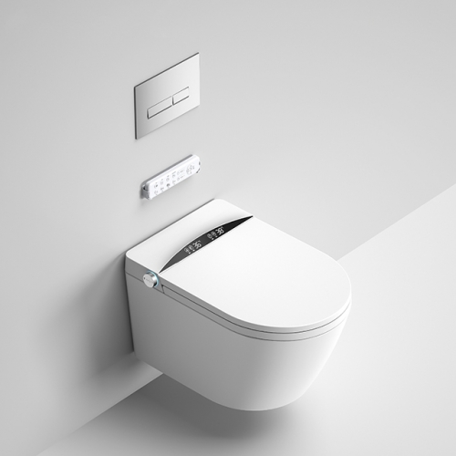 Toilettes intelligentes de luxe, toilettes bidet allongées livrées avec siège de toilette automatique, toilettes bidet intelligentes à chasse automatique pour salles de bains