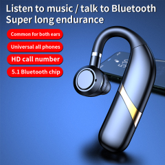 Portable hanging ear type wireless BT monaural earphone waterproof wireless earphone