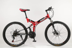 24"&26" Inch Folding Double Shock Disc Brake Variable Speed Carbon Steel Frame Bike