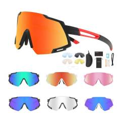 Polarized Sports Sunglasses Cycling Sun Glasses with 5 Lenes for RunningDriving