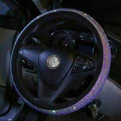 Rhinestones Car Steering Wheel Cover Diamond Bling Anti-Slip Protector