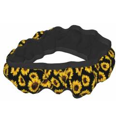 Sunflower Steering Wheel Cover Sweat Absorption Protector with 2 Air Fresheners
