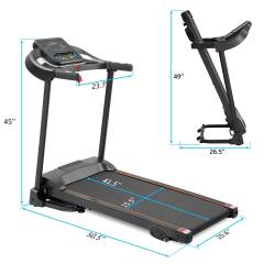 Compact Easy Folding Treadmill Motorized Running Jogging Machine +Audio Speaker