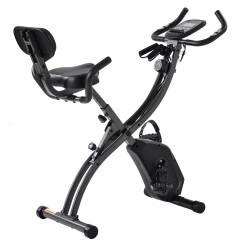 Folding Exercise Bike-8 Levels Resistance Adjustments with 4 Expansions Degree