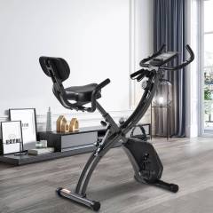 Folding Exercise Bike-8 Levels Resistance Adjustments with 4 Expansions Degree