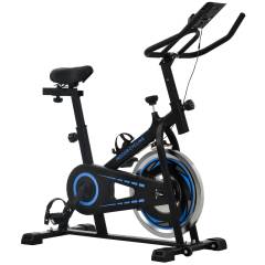 Movable Indoor Cycling Bike +LCD Monitor,Ipad Mount for Home Cardio Gym Machine