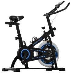 Movable Indoor Cycling Bike +LCD Monitor,Ipad Mount for Home Cardio Gym Machine