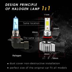 9006 HB4 LED Headlight Bulbs Kit Low Beam 6000K White 3005W 450750LM Foglight