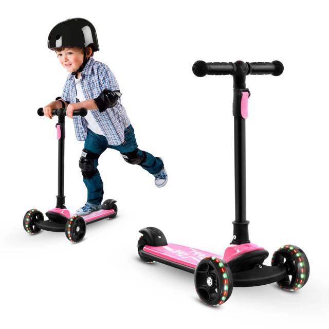 Portable Children's Scooter Kids Tricycle Car Balance Bike Toy Pink