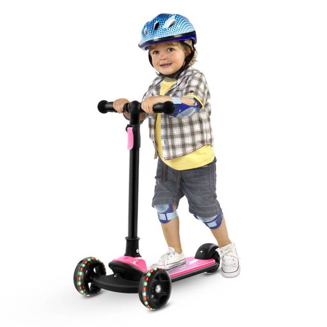 Portable Children's Scooter Kids Tricycle Car Balance Bike Toy Pink