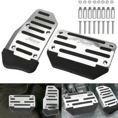 2pc Universal Non-Slip Automatic Gas Brake Foot Pedal Pad Cover Accessories Kit