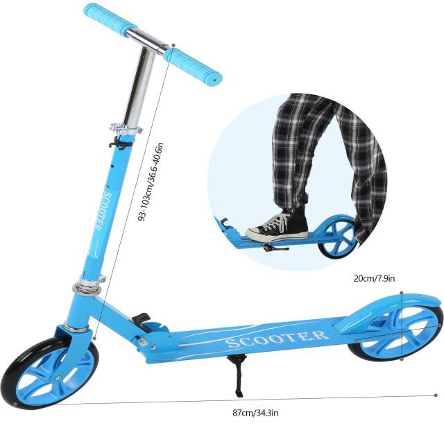 Adult Children Foldable Scooter Adjustable Height Heavy Construction Scooter
