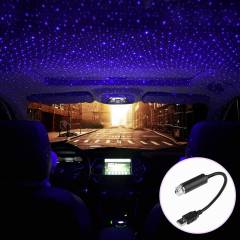 USB Car Interior Starrry Sky Lamp LED Projector Star Night Light Blue Purple