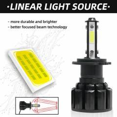 2PCS H11 LED Headlight Bulbs Kit High Low Beam Fog Lights Upgrade 80W 6500K