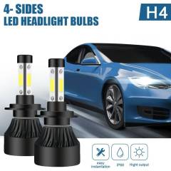 2x H4 LED Headlight Kit 9003 HB2 High Low Beam Fog Bulb White Super Bright