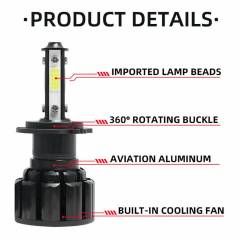 9006 HB4 LED Headlight Bulbs Conversion Kit High Low Beam Fog 6500K Super White