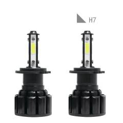 4-Sides H7 LED Headlight high low Fog Light Kits High Power Bulbs 6500K Canbus