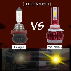4x 9005 9006 Combo LED Headlight Kit Hi/Lo Beam Bulbs 3000K Super Yellow Light